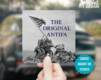 World War 2 Anti Fascist Car Magnet Sticker Democrat Political Anti Trump Religion MAGA Protest Sign Anti Republican Anti Conservative FDT