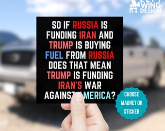Anti Trump Square Car Magnet Sticker Anti War