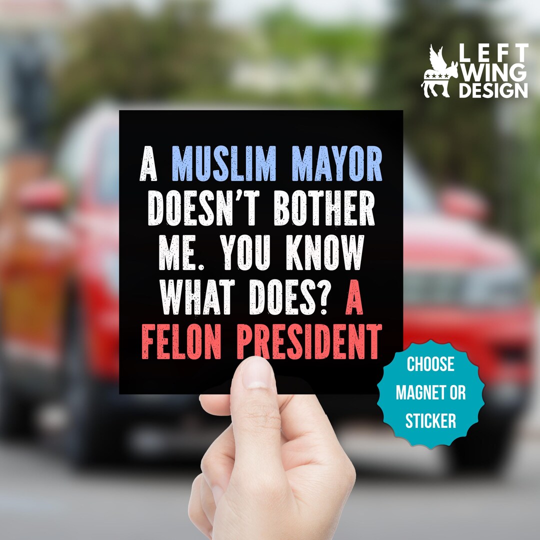 Square Pyment Sticker Anti Trump is a Felon Square Car Magnet Sticker Mayor Mamdani - Etsy UK