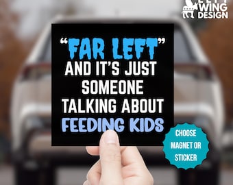 Far Left Square Car Magnet Sticker FDT Anti Trump MAGA