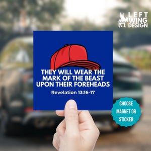 Mark of the Beast Bumper Sticker Car Magnet Anti Trump MAGA