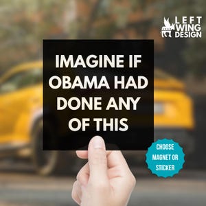 オバマ車マグネットスクエア選挙民主党バンパーステッカーFDT政治的反トランプMAGA共和党政治的感謝オバマバイデン