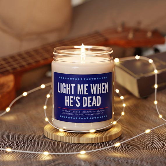 Funny Anti Trump Soy Candle Anti Republican FDT Democrat Liberal Political Vote Blue Progressive Gift Protest Resist