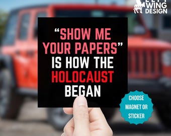 Anti Nazi Abolish ICE Car Magnet Bumper Sticker Anti MAGA Trump FDT