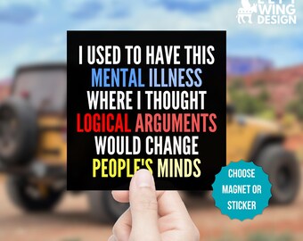 Change Minds Square Car Magnet Sticker Social Justice Anti MAGA