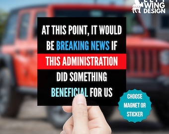 Anti Trump Administration Car Magnet Bumper Sticker Anti MAGA
