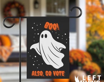 Halloween Political Garden Flag Anti Trump Sign Flag Go Vote Ghost