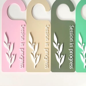 Session in Progress Door Hanger - For Beauty Salons, Lash Technicians, Therapist,  Do Not Disturb Sign, Office Door Signs, Privacy Signage,