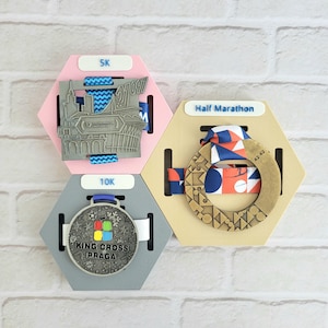 Honeycomb Medal Display: Custom Sports Medal Hanger, Wall Art