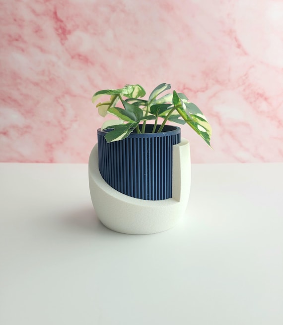 Japandi Planter with Drainage: Modern Houseplant Pot, 25+ colors,