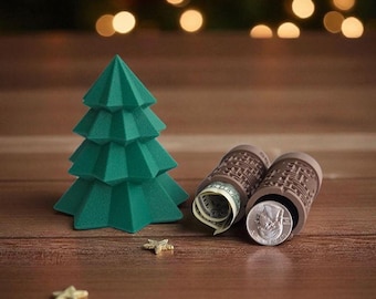 Christmas Tree Maze Box • Personalized Puzzle Gift • Fun Money Holder • Custom Holiday Stocking Stuffer