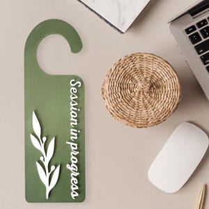 Session in Progress Door Hanger - For Beauty Salons, Lash Technicians, Therapist,  Do Not Disturb Sign, Office Door Signs, Privacy Signage,