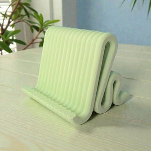 Wavy Tablet Stand, Modern Minimalist Desk Decor, 25+ colors