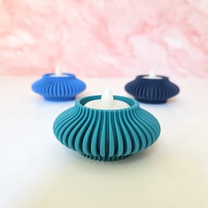 Ribbed Tealight Holder Set: Modern Home Decor, 25+ Colors