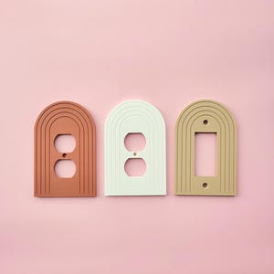 Rainbow Arch Light Switch Cover: Retro Modern Wall Plate - Rocker/Toggle/Outlet