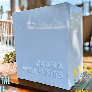 Boîte pour cartes de mariage avec fente design numérique SVG, bas de porte coulissante, porte-enveloppe découpé au laser, téléchargement immédiat, boîte pour carte-cadeau, personnalisable
