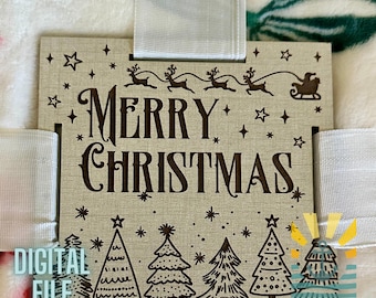 Christmas blanket tag laser SVG, personalized gift for him and her, holiday gift tag digital design, Christmas gift tag, laser cut design