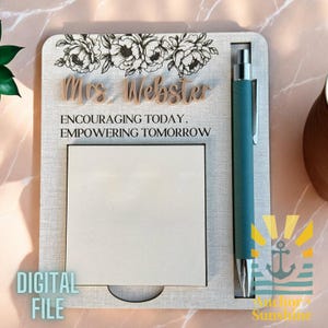 Secretary Sticky Notes Set of 5 Sticky Note Pad Holder SVG, Teacher Appreciation Week, Mother ...