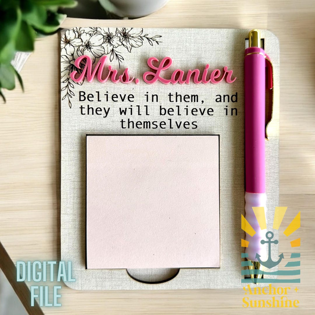 Secretary Sticky Notes Sticky Note Pad Holder SVG, Teacher Appreciation Week, Mothers Day ...