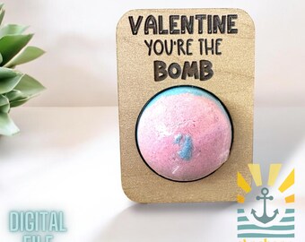 Valentine's Day bath bomb classroom gift SVG, Non-candy handout favor, Digital file