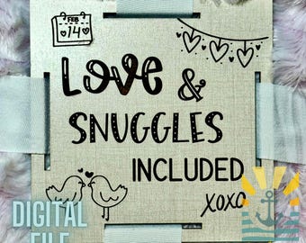 Valentine's Day blanket tag SVG,  Digital design, laser engraved gift tag