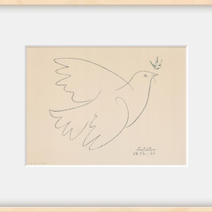 Picasso Dove of Peace Line Art Print (Digital Download)