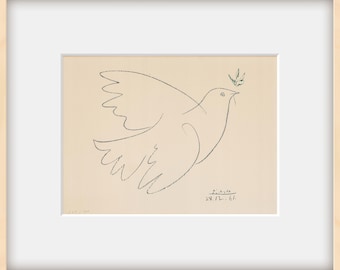 Picasso Dove of Peace Line Art Print (Digital Download)