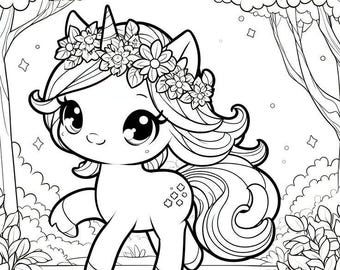 15 unicorn coloring pages , coloring pages for kids printable, digital,unicorn pages for girls