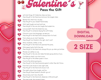 Galentine's Pass the Gift Game | Girls Night Printable (PDF)