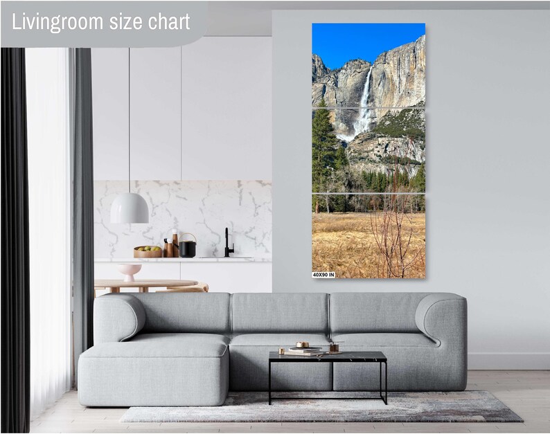 Upper Yosemite Falls With Some Snow From a Distance - Etsy