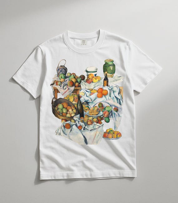 Paul Cezanne Art Collage T-shirt, Post-impressionist Masterpiece 