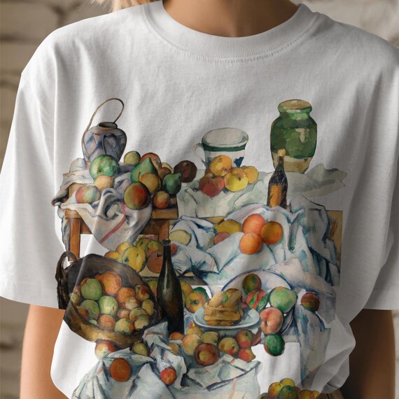 Paul Cezanne Art Collage T-shirt, Post-impressionist Masterpiece 