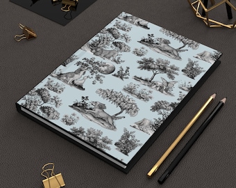Cuaderno de tapa dura con estampado de Cavalier King Charles Spaniel / Cuaderno con diseño de perro caprichoso