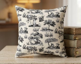 Cojín decorativo con estampado de Boston Terrier / Cojín decorativo estilo campestre francés con diseño de perro / 8 opciones de color