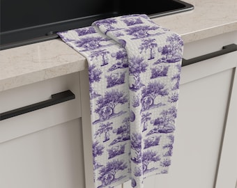 Paño de cocina de microfibra con estampado Toile de perro salchicha / Paño de cocina con estampado de perro original