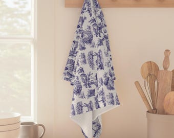 Paño de cocina de microfibra con estampado Toile de Cavalier King Charles Spaniel / Paño de cocina con estampado de perro original