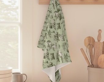 Paño de cocina de microfibra con estampado Toile de bulldog francés / Paño de cocina con estampado de perro original