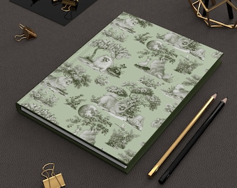 Cuaderno de tapa dura con estampado de Pomerania / Cuaderno rayado para amantes de los perros