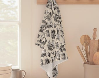 Paño de cocina de microfibra con estampado de carlinos / Decoración de cocina original para amantes de los perros