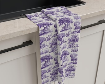 Paño de cocina de microfibra con estampado Toile de Schnauzer, paño de cocina con estampado de perro original.