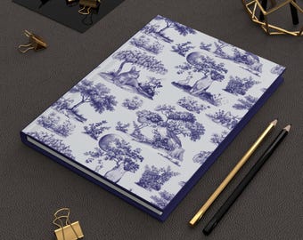 Cuaderno de tapa dura con estampado Toile de Boston Terrier / Cuaderno con diseño de perro original