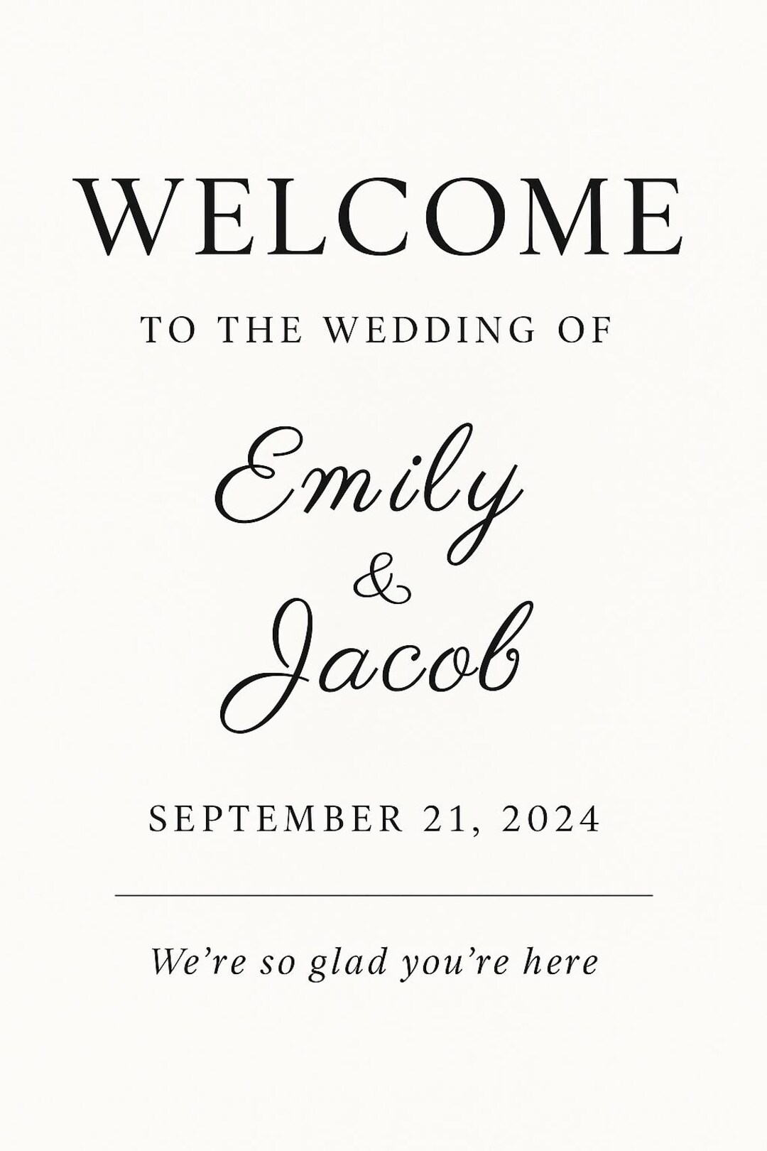 Minimalist Wedding Welcome Sign Template Editable Printable Sign Modern ...