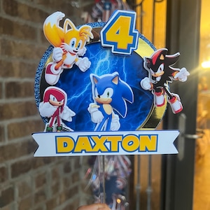 Sonic the Hedgehog + Friends Inspired Custom Cake Topper