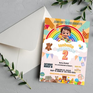 Editable Gracie&#39;s Corner Birthday Invitation | Gracie&#39;s Template Printable Editable Canva | Gracies Corner invite | Invite Instant Download