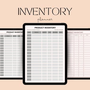 Minimalist Inventory Tracker Small Business, Inventory Template Planner Sheets, Inventory Management, Inventory Log List Order Tracker