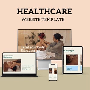 Massage Therapist Canva Website Massage Website Template Spa full Customize Healthcare Website Website Wellness website template Aesthetic