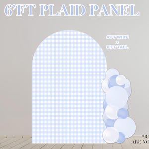 Party Prop Panels, Easy Party Decor, UV Printed, Party Backdrops, Coroplast Panels, Blue Bow theme, Blue Party theme, Blue Plaid Panel
