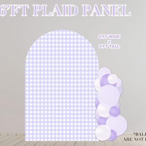 Party Prop Panels, Easy Party Decor, UV Printed, Party Backdrops, Coroplast Panels, Purple Bow theme, Purple Party theme, Purple Plaid Panel