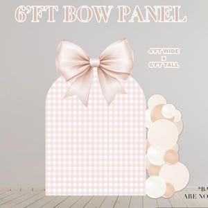 Party Prop Panels, Easy Party Decor, UV Printed, Party Backdrops, Coroplast Panels, Beige Bow theme, Beige Party theme, Beige Plaid Panel