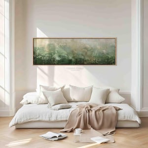 Abstract Green Landscape Canvas, Modern Zen Home Decor